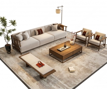 New Chinese Style Sofa Combination-ID:792469024