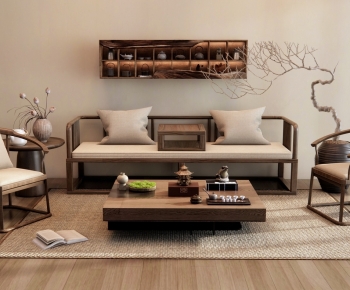 New Chinese Style Sofa Combination-ID:389364007
