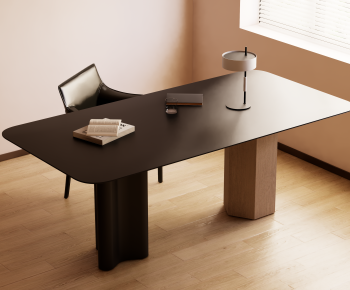 Modern Computer Desk And Chair-ID:981626038
