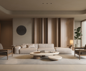 Wabi-sabi Style A Living Room-ID:532008894