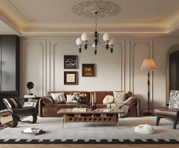French Style A Living Room-ID:736330999