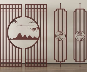 New Chinese Style Wooden Screen Partition-ID:904488093