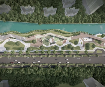 Modern Architectural Bird's-eye View Planning-ID:599459899