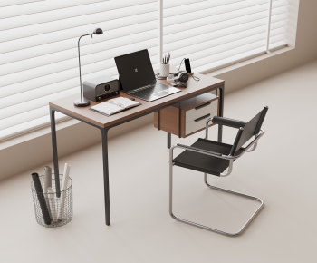 Modern Computer Desk And Chair-ID:348105915