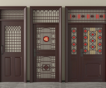 New Chinese Style Entrance Door-ID:259934907