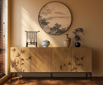 New Chinese Style Side Cabinet-ID:318798073