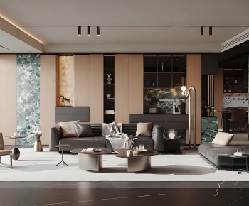 Modern A Living Room-ID:745445979