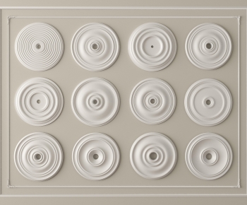 French Style Plaster Carved Top Plate-ID:620703941