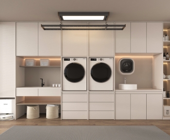 Modern Balcony Laundry Room-ID:702583073