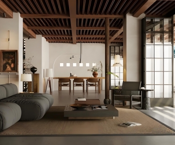 Wabi-sabi Style A Living Room-ID:413266901