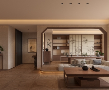 New Chinese Style A Living Room-ID:132661104