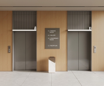 Modern Office Elevator Hall-ID:589159979