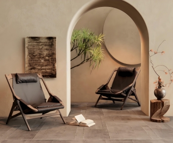 Wabi-sabi Style Lounge Chair-ID:916836987