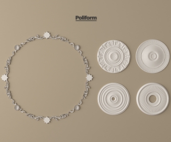 French Style Plaster Carved Top Plate-ID:850219969