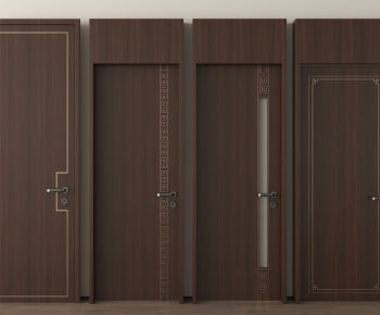 New Chinese Style Single Door-ID:123989638
