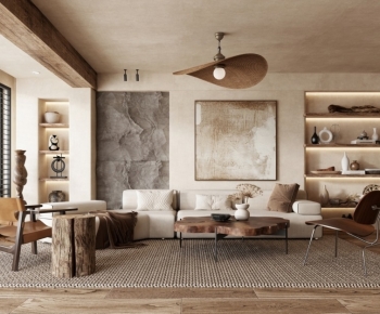 Wabi-sabi Style A Living Room-ID:165429122
