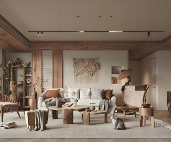 Wabi-sabi Style A Living Room-ID:708184965