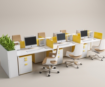 Modern Office Desk And Chair-ID:591176999