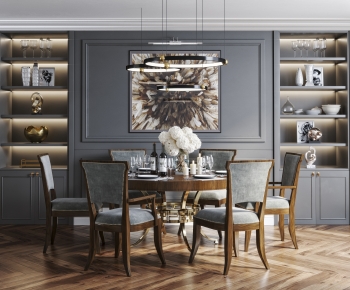 American Style Dining Table And Chairs-ID:856805093