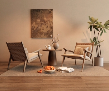 Wabi-sabi Style Leisure Table And Chair-ID:483643059