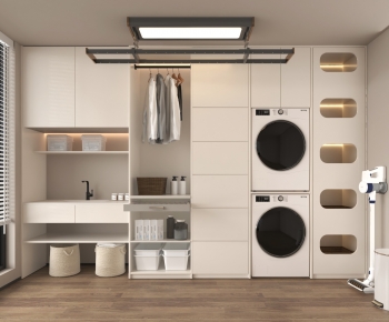 Modern Balcony Laundry Room-ID:417365076