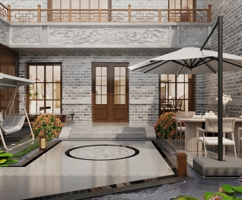 Chinese Style Courtyard/landscape-ID:425685889