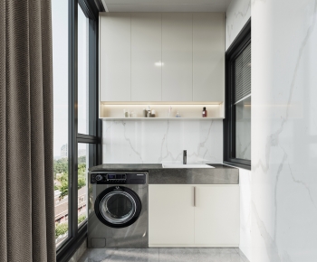 Modern Balcony Laundry Room-ID:253923894