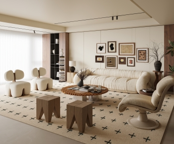 Modern A Living Room-ID:219882978