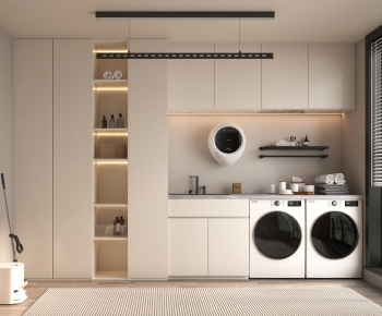 Modern Balcony Laundry Room-ID:545367005