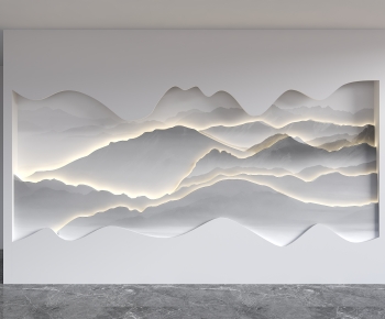 New Chinese Style TV Wall-ID:805315022