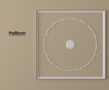 French Style Plaster Carved Top Plate-ID:104761129