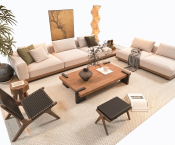 Wabi-sabi Style Sofa Combination-ID:942779061