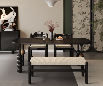 French Style Dining Table And Chairs-ID:348469979