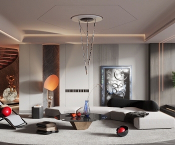 Modern A Living Room-ID:592596057