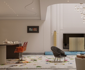 French Style A Living Room-ID:513211978