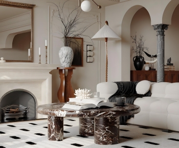 French Style A Living Room-ID:368599987