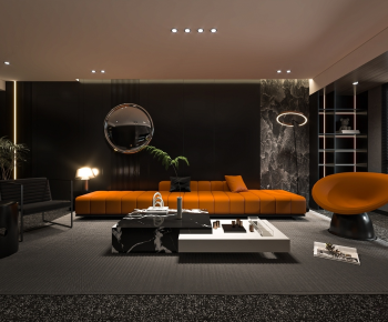 Modern A Living Room-ID:496455911