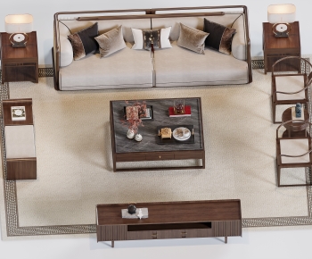 New Chinese Style Sofa Combination-ID:662899976