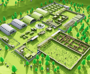 Modern Architectural Bird's-eye View Planning-ID:129595041