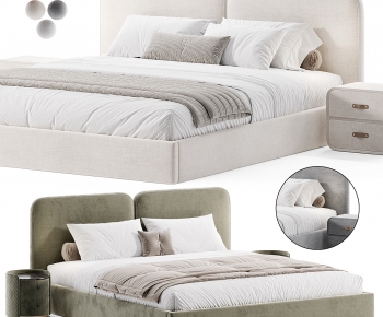 Modern Double Bed-ID:496814011