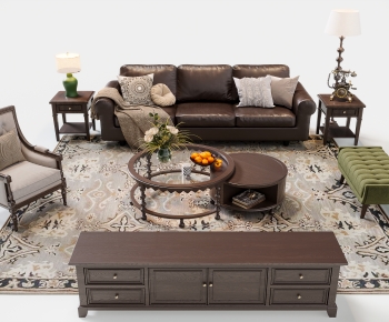 American Style Sofa Combination-ID:374625927