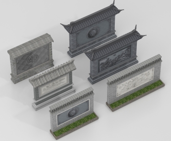 Chinese Style Landscape Wall-ID:207704071