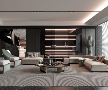 Modern A Living Room-ID:526572946