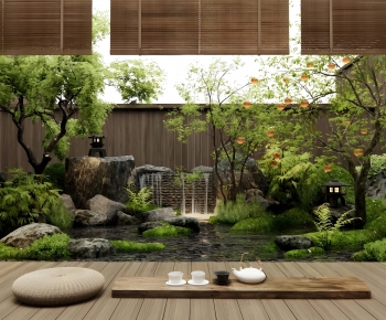 Japanese Style Courtyard/landscape-ID:136436945