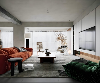 Wabi-sabi Style A Living Room-ID:500790129