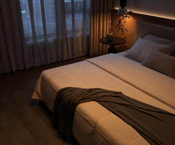 Modern Double Bed-ID:348557955