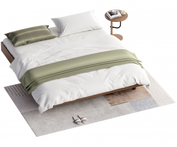 Modern Double Bed-ID:666373973