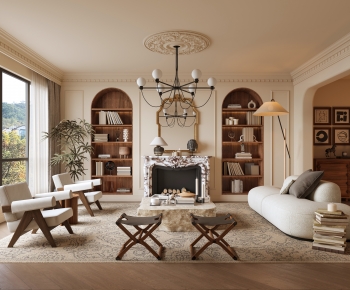 French Style A Living Room-ID:956543924