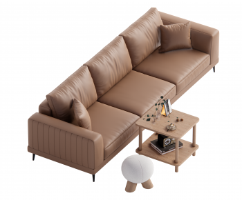 Modern Three-seat Sofa-ID:698220976