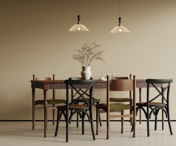 French Style Dining Table And Chairs-ID:285296921